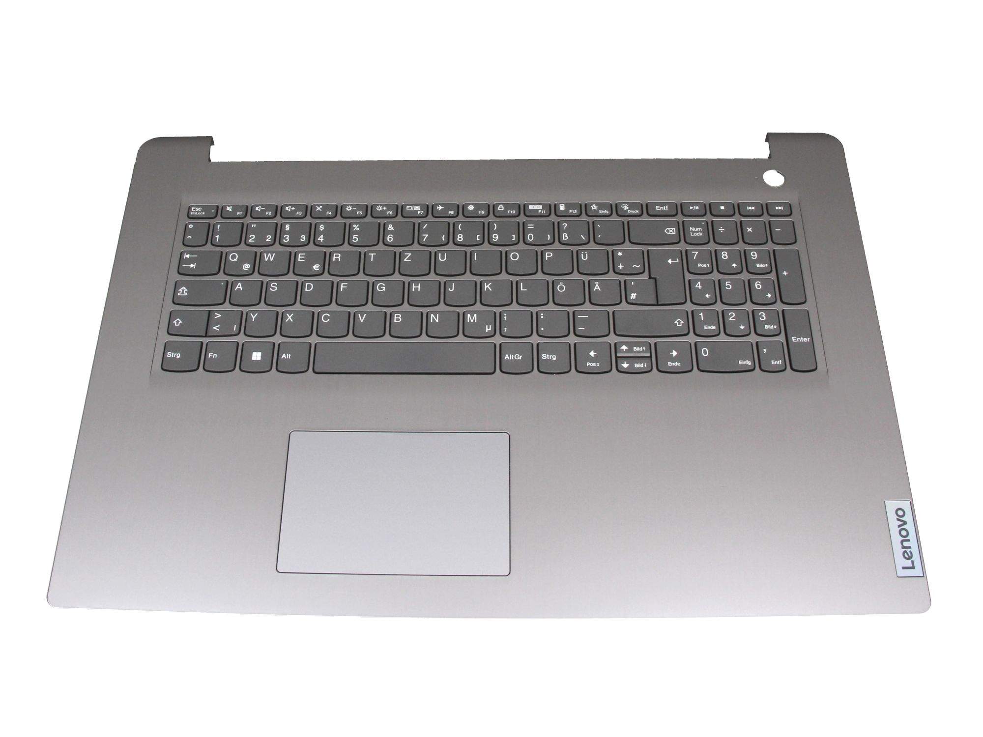 LENOVO Tastatur inkl. Topcase DE (deutsch) grau/grau für Lenovo IdeaPad 3-17ITL6 (82H9)