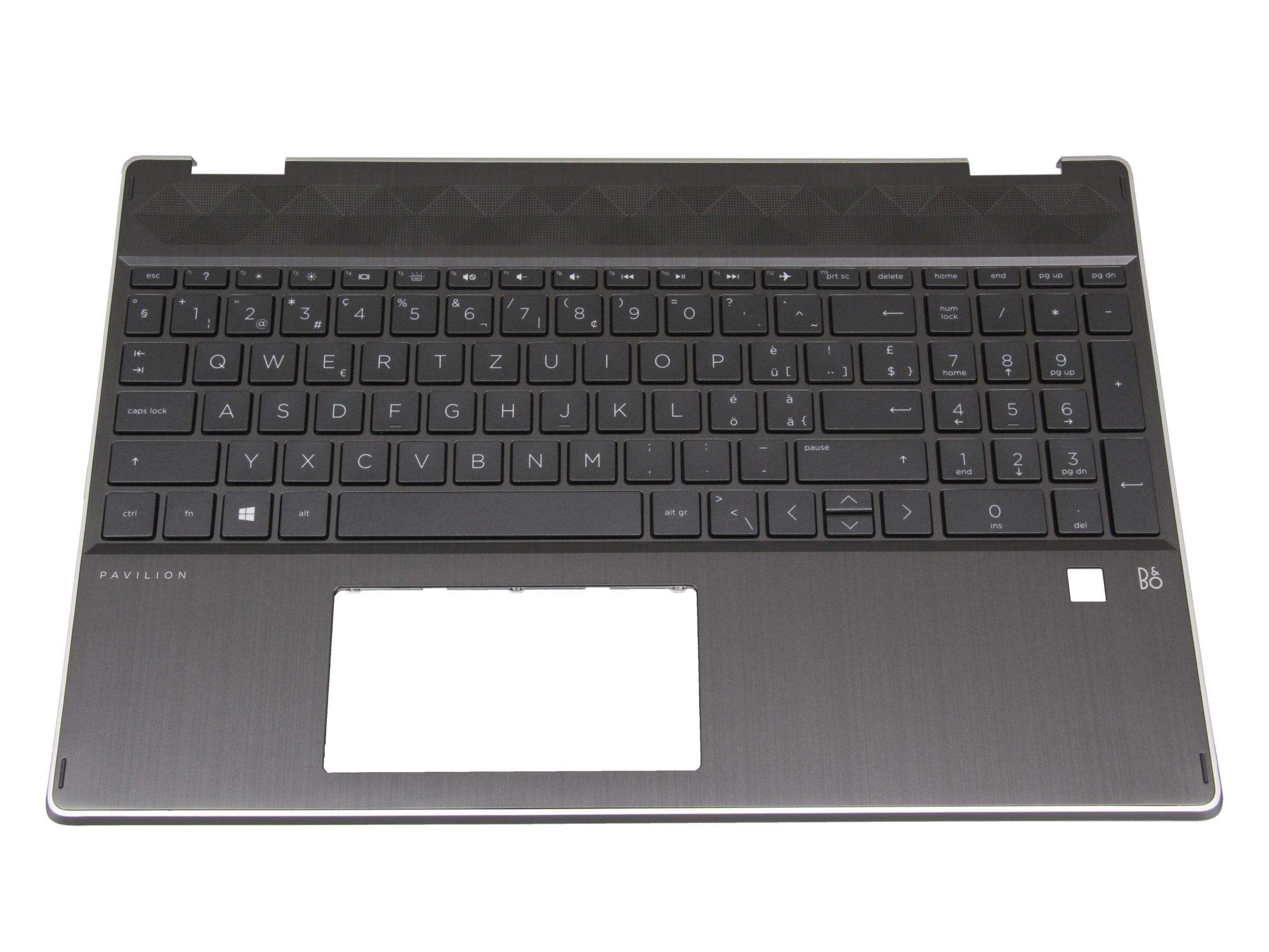 HP Tastatur inkl. Topcase CH (schweiz) schwarz/schwarz mit Backlight für HP Pavilion x360 15-dq0400