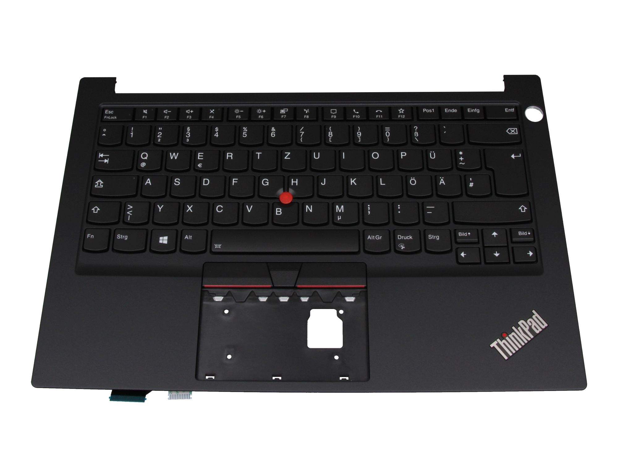 LENOVO Tastatur inkl. Topcase DE (deutsch) schwarz/schwarz mit Backlight und Mouse-Stick für Lenovo