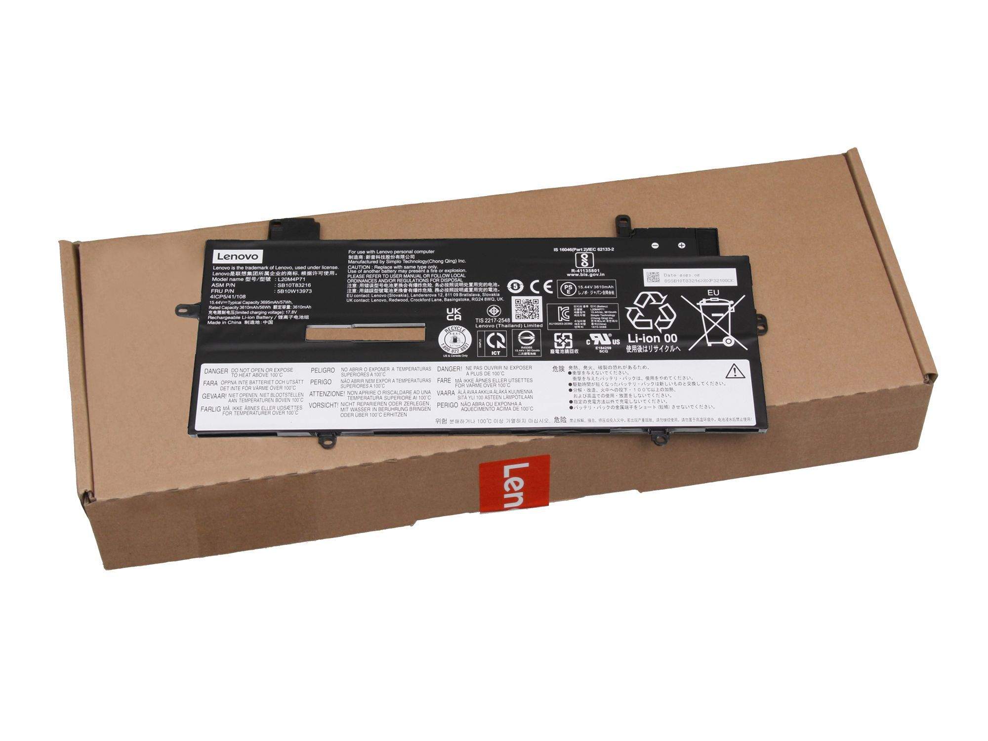 LENOVO Akku 57Wh Original für Lenovo ThinkPad X1 Yoga Gen 8 (21HQ/21HR)