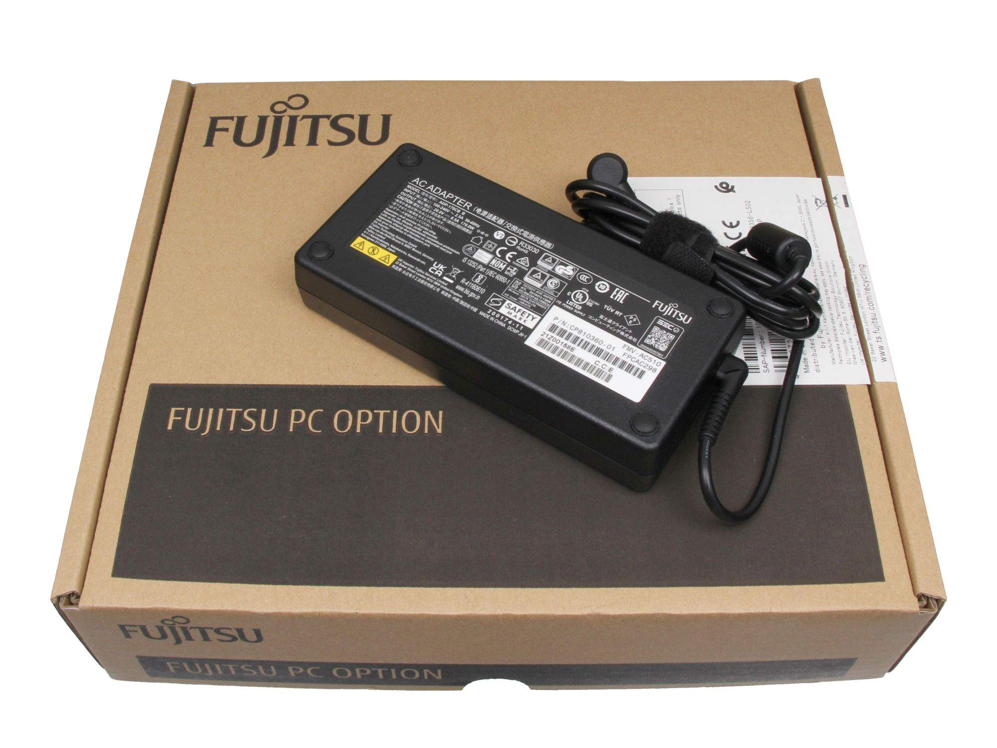 FUJITSU Netzteil 170 Watt flache Bauform für Fujitsu LifeBook U7410