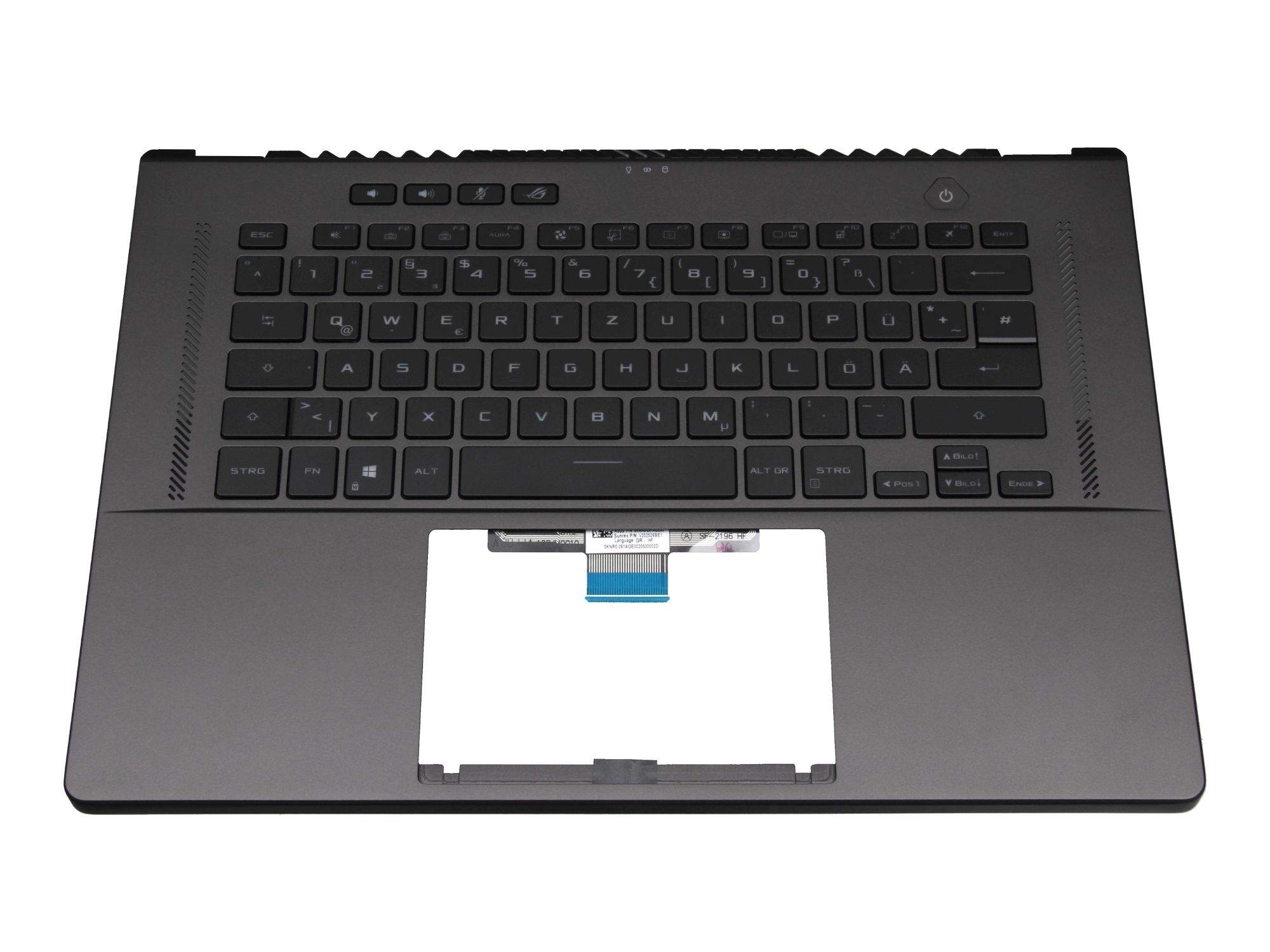 ASUS Tastatur inkl. Topcase DE (deutsch) schwarz/grau mit Backlight für Asus GA503QM