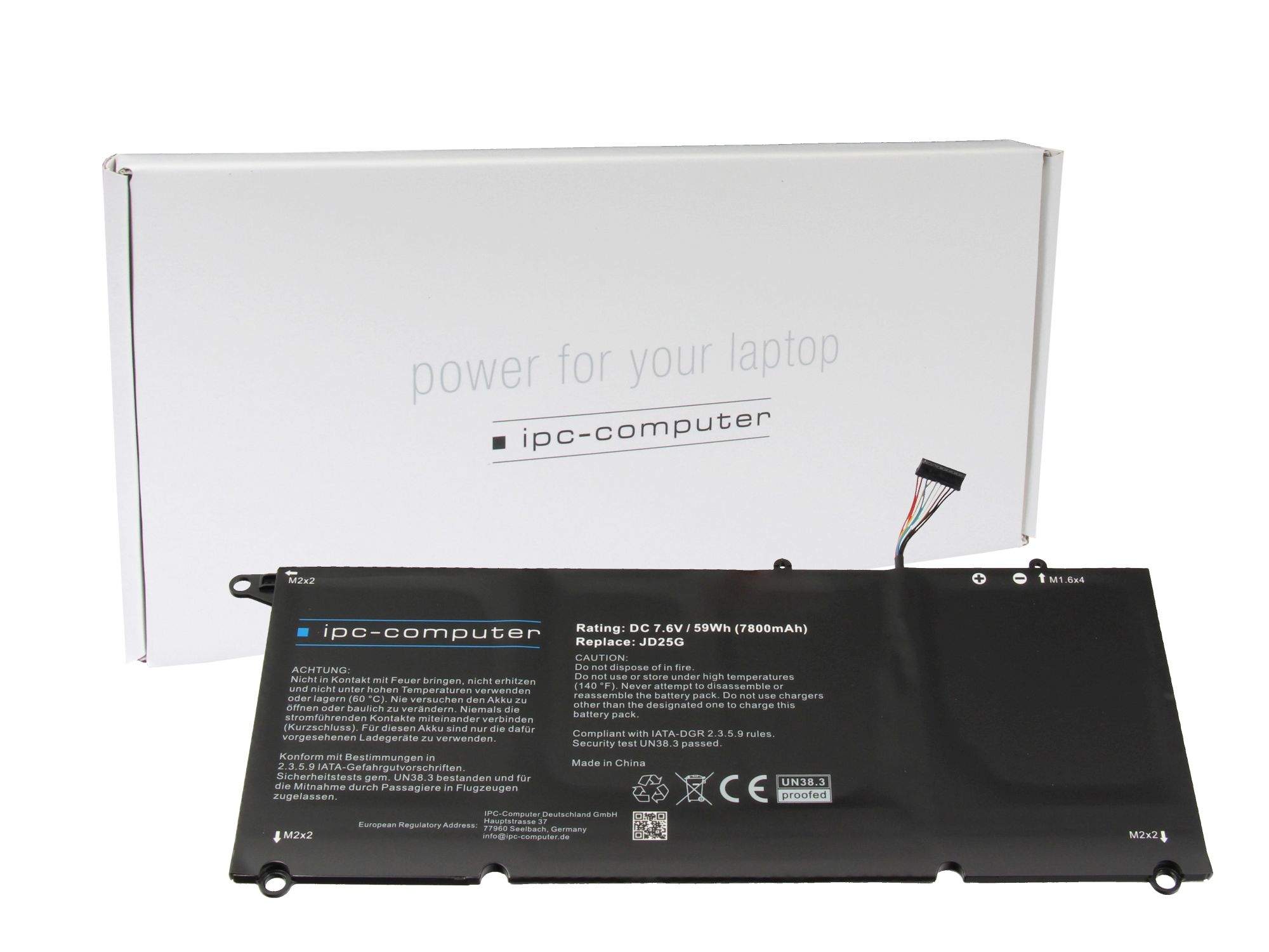 DELL IPC-Computer Akku 59,28Wh für Dell XPS 13 (9343)
