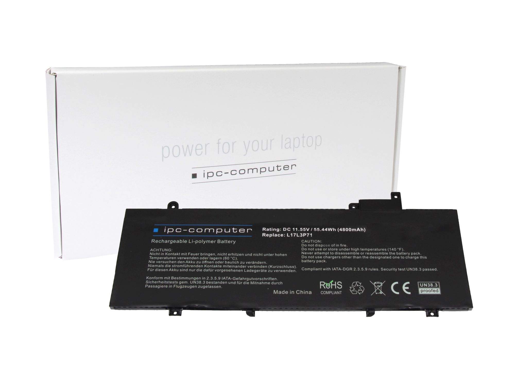 LENOVO IPC-Computer Akku 55Wh für Lenovo ThinkPad T480s (20L7/20L8)