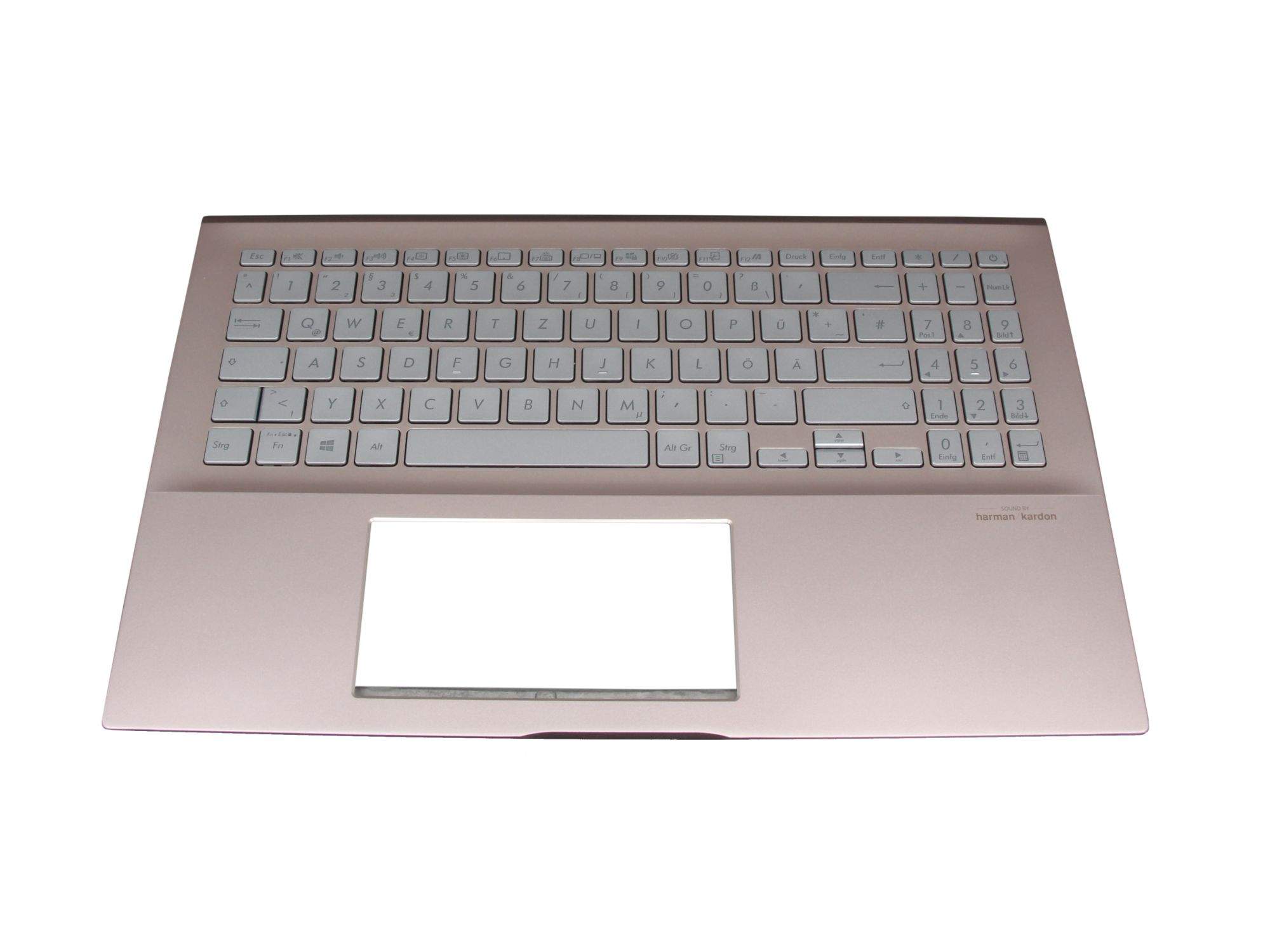 ASUS Tastatur inkl. Topcase DE (deutsch) silber/pink mit Backlight für Asus VivoBook S15 S532FL