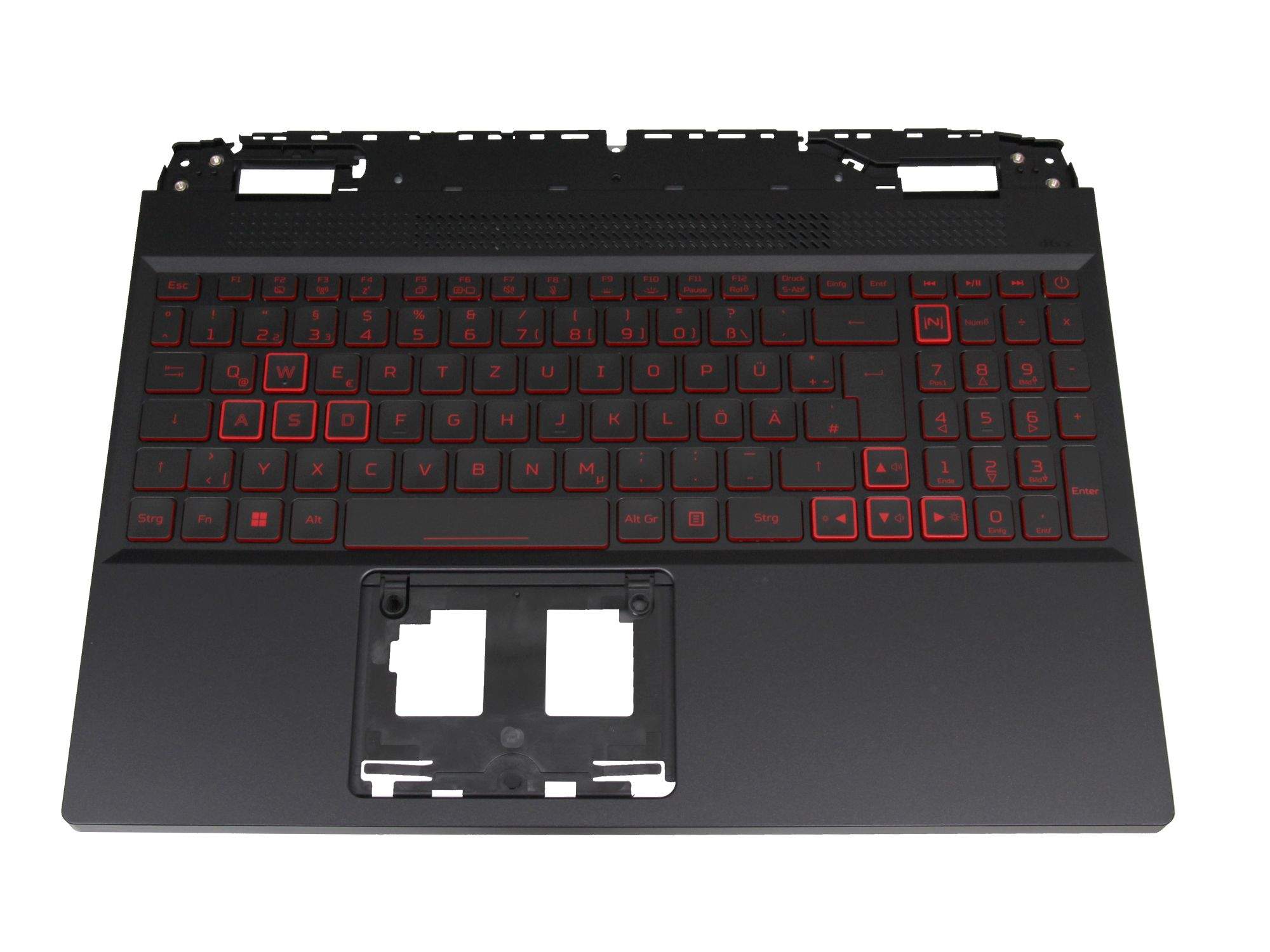 ACER Tastatur inkl. Topcase DE (deutsch) schwarz/schwarz mit Backlight für Acer Nitro 5 (AN515-46)