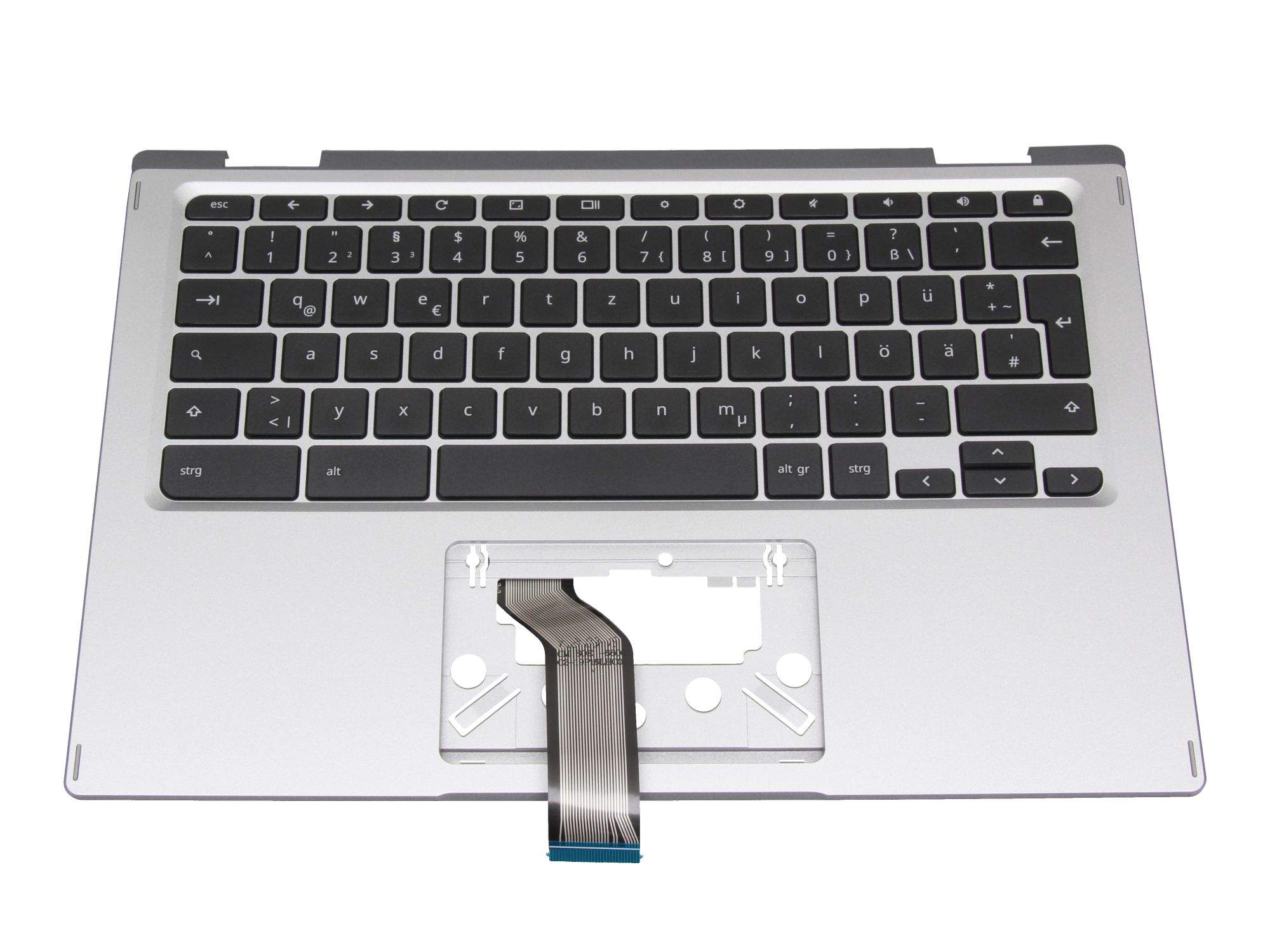 ACER COVER UPPER SILVER W/KB GERMAN