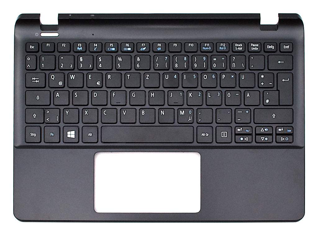 ACER Tastatur inkl. Topcase DE (deutsch) schwarz/schwarz Original für Acer TravelMate B115-MP Serie