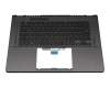 04072-03970000 Original Asus Tastatur inkl. Topcase DE (deutsch) schwarz/grau mit Backlight