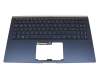 0KN1-621GE16 Original Pegatron Tastatur inkl. Topcase DE (deutsch) blau/blau mit Backlight