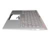 0KN1-SZ2GE13 Original Pegatron Tastatur inkl. Topcase DE (deutsch) silber/silber mit Backlight