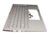 0KNB0-262WGE00 Original Asus Tastatur inkl. Topcase DE (deutsch) silber/silber mit Backlight