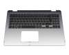 1KAHZZQ0044 Original Asus Tastatur inkl. Topcase DE (deutsch) schwarz/grau mit Backlight