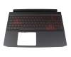 201000DFKC01 Original Acer Tastatur inkl. Topcase DE (deutsch) schwarz/rot/schwarz mit Backlight