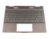 4600EC0C0003 Original HP Tastatur inkl. Topcase DE (deutsch) schwarz/grau mit Backlight