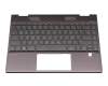 4600GA1T0001 Original HP Tastatur inkl. Topcase DE (deutsch) grau/grau mit Backlight