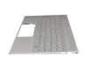 46M.0EFCS.0061 Original HP Tastatur inkl. Topcase DE (deutsch) silber/silber mit Backlight