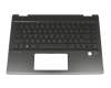 490-0GG07.BP0G Original HP Tastatur inkl. Topcase DE (deutsch) schwarz/schwarz mit Backlight