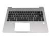 4BXJTATP20 Original HP Tastatur inkl. Topcase DE (deutsch) schwarz/silber mit Backlight (Heatshield)