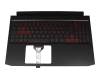 6B.QAMN2.014 Original Acer Tastatur inkl. Topcase DE (deutsch) schwarz/rot/schwarz mit Backlight