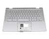 6BAHBN70112 Original Acer Tastatur DE (deutsch) silber mit Backlight