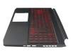 6BQAZN2014 Original Acer Tastatur inkl. Topcase DE (deutsch) schwarz/rot/schwarz mit Backlight