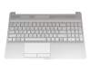 7H2250 Original HP Tastatur inkl. Topcase DE (deutsch) silber/silber Inkl. Touchpad