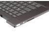 7H2440 Original HP Tastatur inkl. Topcase DE (deutsch) schwarz/grau mit Backlight