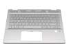 8K20A1 Original HP Tastatur inkl. Topcase DE (deutsch) silber/silber mit Backlight