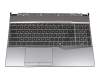 957-16U71E-C09 Original MSI Tastatur inkl. Topcase IT (italienisch) schwarz/grau mit Backlight