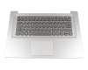 9Z.NDSBN.B0G Original Darfon Tastatur inkl. Topcase DE (deutsch) grau/silber mit Backlight