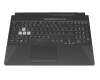 AC21271044352 Original Asus Tastatur inkl. Topcase DE (deutsch) schwarz/transparent/schwarz mit Backlight