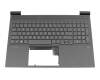 DD22C1 Original HP Tastatur inkl. Topcase DE (deutsch) schwarz/schwarz mit Backlight (RTX-Grafikkarte)