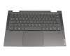 EC1FH00800 Original Lenovo Tastatur inkl. Topcase DE (deutsch) grau/grau mit Backlight