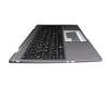 Emdoor YM14CM Original Tastatur inkl. Topcase DE (deutsch) schwarz/grau mit Backlight