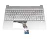 HP 15s-eq0000 Original Tastatur inkl. Topcase DE (deutsch) silber/silber mit Backlight