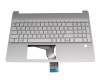 HP 15s-eq1000 Original Tastatur inkl. Topcase DE (deutsch) silber/silber (Fingerprint)