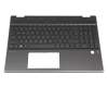 HP Pavilion x360 15-dq0000 Original Tastatur inkl. Topcase CH (schweiz) schwarz/schwarz mit Backlight