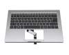 HQ3160B586007 Original Acer Tastatur inkl. Topcase DE (deutsch) silber/silber mit Backlight