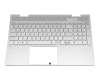 L97270-041 Original HP Tastatur inkl. Topcase DE (deutsch) silber/silber mit Backlight (UMA Grafik)