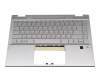 M01289-041 Original HP Tastatur inkl. Topcase DE (deutsch) silber/silber mit Backlight Fingerprint / Hintergrundbeleuchtung