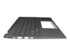 NSK-WRGBU 0G Original Darfon Tastatur inkl. Topcase DE (deutsch) grau/grau mit Backlight (Gun Metal Grey)