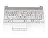 PK132H84E10 Original Compal Tastatur inkl. Topcase DE (deutsch) silber/silber (Fingerprint)