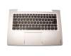 SN20K82296 Original Lenovo Tastatur inkl. Topcase DE (deutsch) schwarz/silber mit Backlight silberner Rand