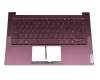 SN20W85052 Original Lenovo Tastatur inkl. Topcase UK (englisch) lila/lila mit Backlight