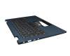 SN20W85253 Original Lenovo Tastatur inkl. Topcase DE (deutsch) dunkelgrau/blau mit Backlight blau