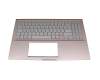 SN6580BLSG-99820-2DA Original LiteOn Tastatur inkl. Topcase DE (deutsch) silber/pink mit Backlight