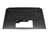 V190622BK1 Original Sunrex Tastatur inkl. Topcase DE (deutsch) grau/grau mit Backlight