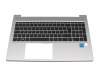 V195346BK1 Original Sunrex Tastatur inkl. Topcase DE (deutsch) schwarz/silber mit Backlight